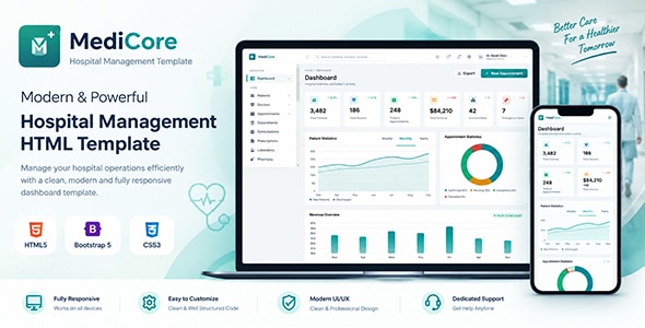 Medicore | Hospital Management System HTML Template