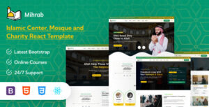 Mihrab – Islamic Centre, Mosque, Charity & Online Courses React Template