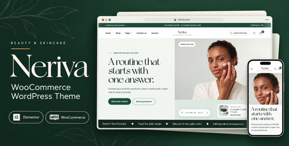 Neriva - Beauty & Skincare WooCommerce Theme