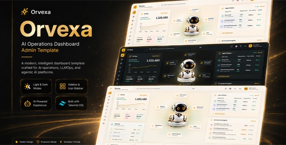 Orvexa | AI Operations HTML Admin Template