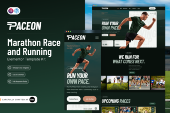 Paceon - Marathon Race & Running Elementor Template Kit