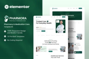 Pharmora - Pharmacy & Medication Care Elementor Template Kit