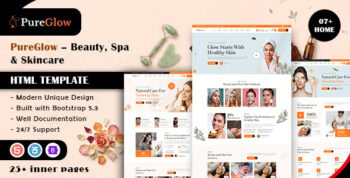 Pureglow – Beauty, Spa & Skincare HTML Template