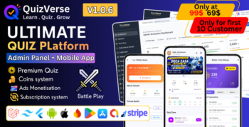 QuizVerse | Flutter Quiz |Learning App with Laravel Admin Panel