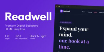 Readwell Books — Premium Digital Bookstore HTML Template