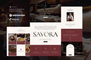 Savora - Restaurant & Catering Service Elementor Template Kit