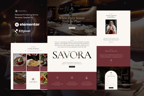 Savora - Restaurant & Catering Service Elementor Template Kit