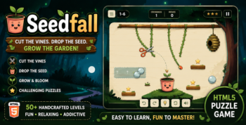 Seedfall | HTML5 Vine Cutting Physics Puzzle Game
