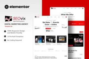 Seovix - Digital Marketing Agency Elementor Template Kit