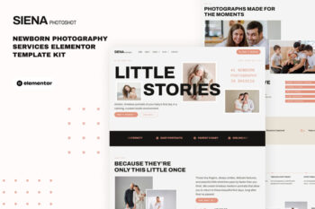 Siena - Newborn & Maternity Photography Services Elementor Pro Template Kit