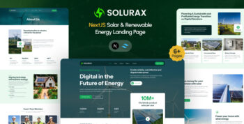 Solurax - NextJS Renewable & Solar Energy Landing Page Template