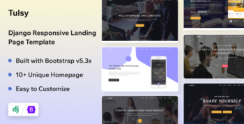Tulsy - Django Multipurpose Landing Page Template