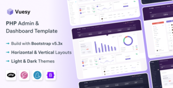 Vuesy - PHP Admin & Dashboard Template