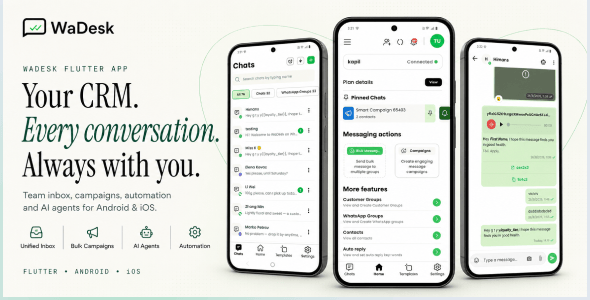 WaDesk | AI-Powered Omnichannel, Bulk Messaging Flutter App