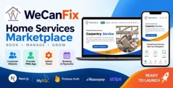 WeCanFix | Handyman and Home Services Booking Web App - On-Demand Marketplace with PWAs