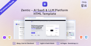 Zentic - AI SaaS & LLM Platform HTML Template