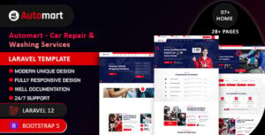 Automart - Car Repair & Washing Services Laravel Template