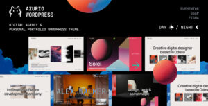 Azurio | Creative Agency & Personal Portfolio WordPress theme
