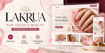 Beauty Salon, Nail Studio & Spa WordPress Theme - Lakrua