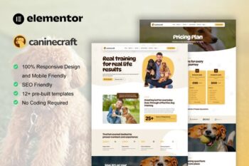 CanineCraft - Dog Training Elementor Pro Template Kit