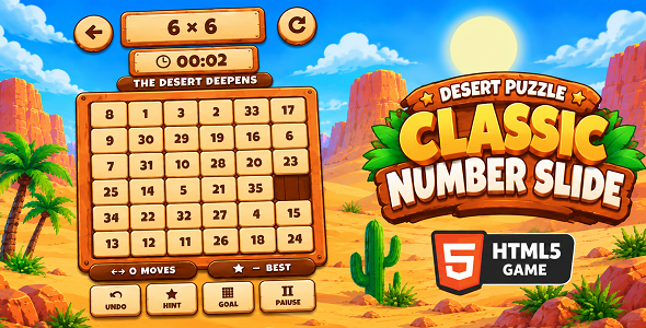 Classic Number Slide | HTML5 Puzzle Game