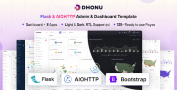 Dhonu - Flask & AIOHTTP Minimal Admin & Dashboard Template