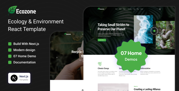 Ecozone - Ecology & Environment Next.js Template