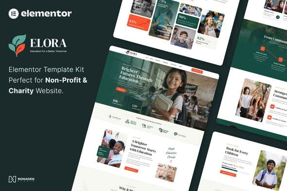 Elora - Non-Profit & Charity Elementor Template Kit