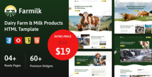 Farmilk – Dairy Farm & Milk HTML Template