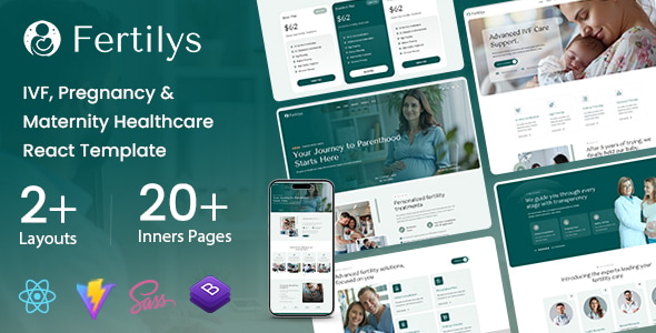 Fertilys – IVF, Pregnancy React Template