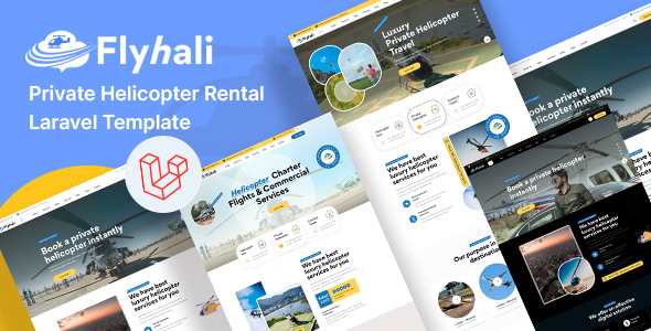 Flyhali – Private Helicopter Rental Laravel Template