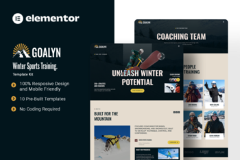 Goalyn - Winter Sports Training Elementor Template Kit