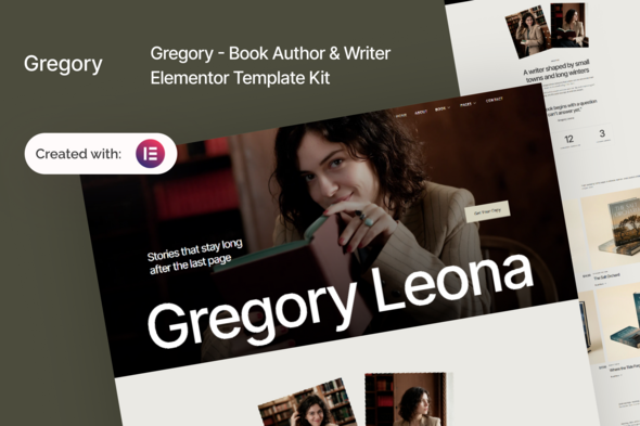 Gregory - Book Author & Writer Elementor Template Kit