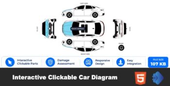 Interactive Clickable Car Parts Diagram – Model 03 | HTML5 Template