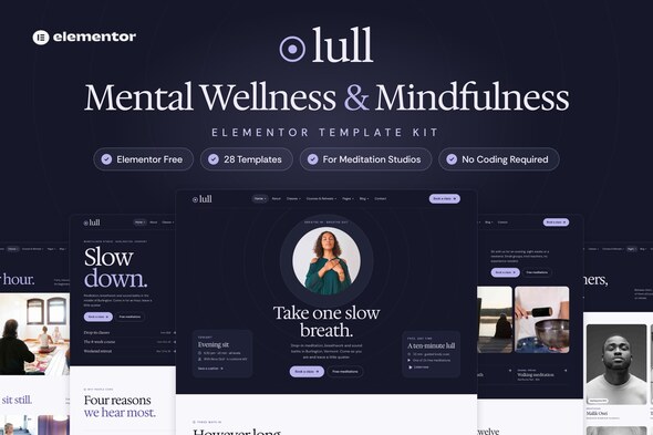 Lull - Mental Wellness & Mindfulness Elementor Template Kit