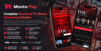 Movira Play | Movies and TV Shows Streaming Platform with Flutter App