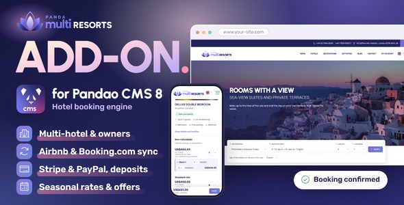 Multi Resorts – Hotel Booking Add-on for Pandao CMS
