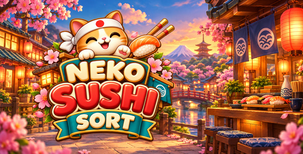 Neko Sushi Sort | HTML5 Sort Puzzle Game
