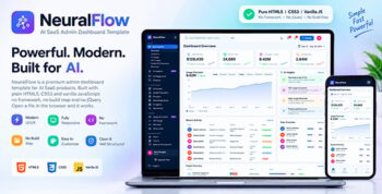 NeuralFlow | AI SaaS Admin Dashboard Template