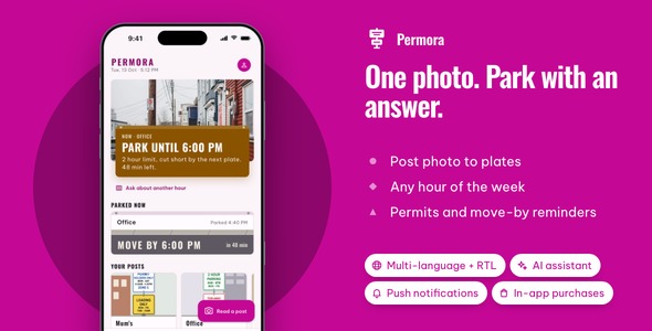 Permora | AI Parking Sign Reader App With Laravel Key Proxy