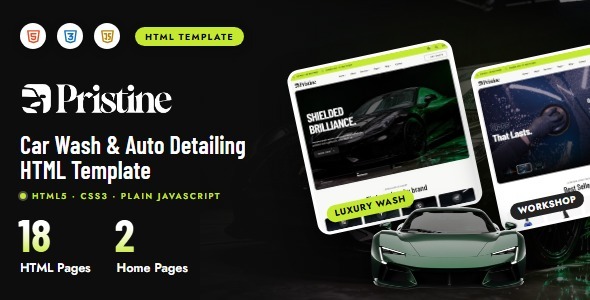 Pristine - Car Wash & Auto Detailing HTML Template