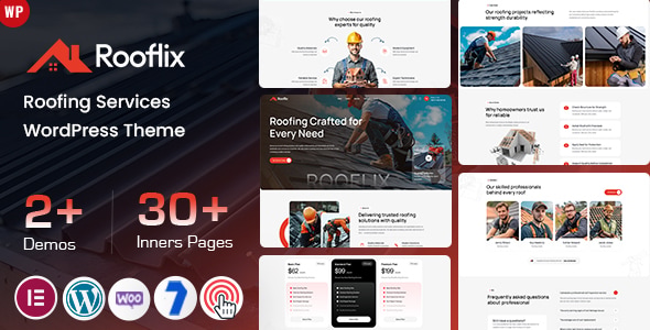 Rooflix - Roofing Services WordPress Theme