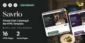 Savrio - Private Chef, Catering & Bar HTML Template