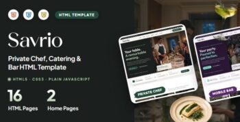 Savrio - Private Chef, Catering & Bar HTML Template