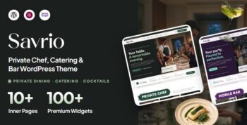 Savrio – Private Chef, Catering & Bar WordPress Theme