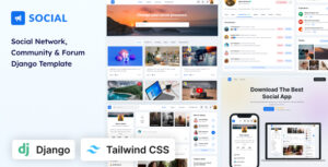 Social - Network & Community Django Template (Tailwind CSS)