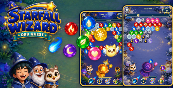 Starfall Wizard: Orb Quest | HTML5 Game