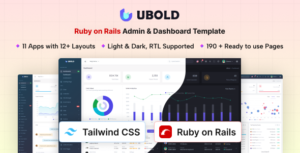 UBold - Ruby on Rails Tailwind CSS Admin & Dashboard Template