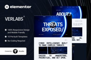 Verlabs - Cyber Threat Intelligence Studio Elementor Template Kit
