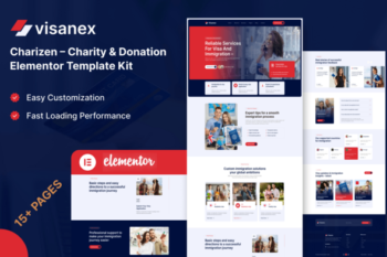 Visanex – Immigration and Visa Consulting Elementor Template Kit
